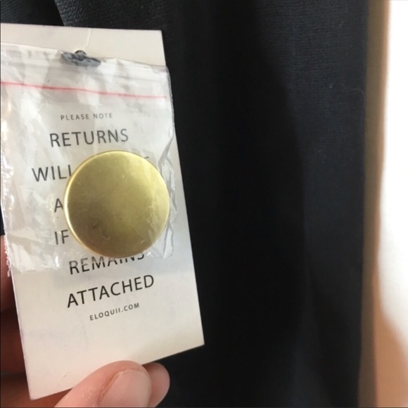 NWT Eloquii black fit flare button dress 18 2X - Picture 7 of 8